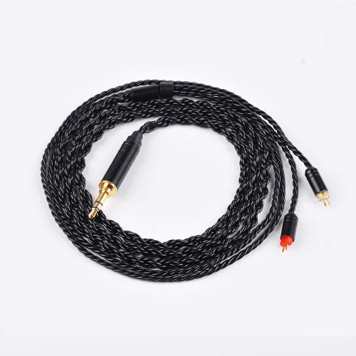 H HIFIHEAR Cable de repuesto mejorado para auriculares, 8 núcleos, cable de cobre chapado en plata con cable IEM de 2 pines de 0.031 in para UM3X