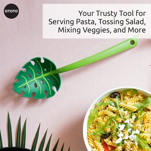 Miniatura 5 de OTOTO Jungle Spoon Monstera Cucharón - Nailon Resistente al Calor Alto Sin BPA para Cocinar con Utensilios de Cocina Antiadherentes, Herramientas