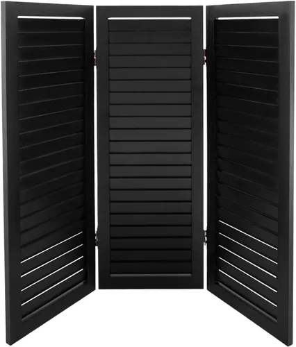 Miniatura 2 de Pantalla divisora de habitación de 3 paneles, pantalla corta de madera de privacidad independiente, divisores y divisores plegables para el hogar