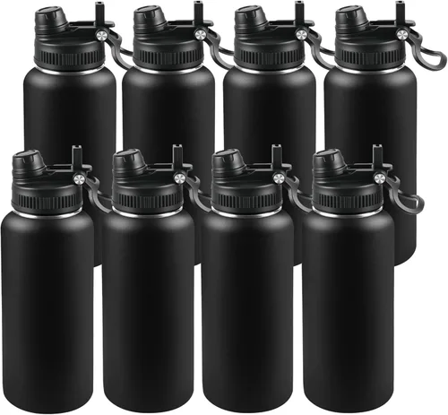 Miniatura 70 de Botella de agua aislada de 22 onzas, tapa 2 en 1 a prueba de fugas (sorbo/pajilla) + asa, botella de acero inoxidable para deportes, viajes, trabajo