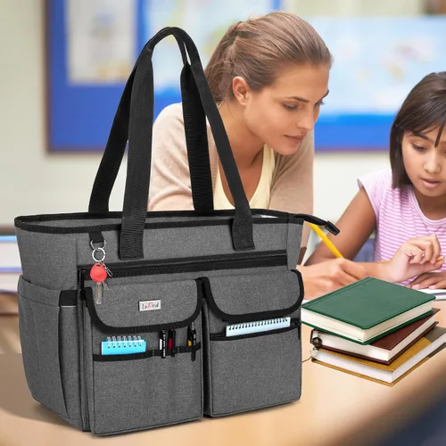 Miniatura 16 de LoDrid Bolsa para profesores con almohadilla inferior, capa de almacenamiento separada para laptop (hasta 15.6 pulgadas), bolsas para profesores