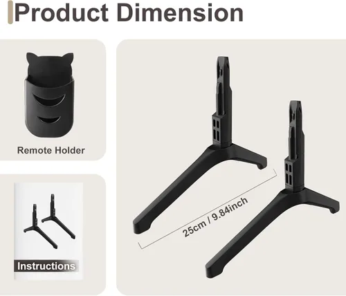 Miniatura 9 de Soporte base de TV para Samsung TV Patas de repuesto solo para UN50TU7000FXZA UN55TU7000FXZA UN58TU7000FXZA UN50TU7000 UN55TU7000FXZA UN50TU7000FXZA