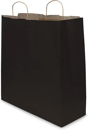 Miniatura 6 de Prime Line Packaging Bolsas de regalo negras, bolsas de regalo de papel kraft con asas para pequeñas empresas, bolsas de compras extra grandes