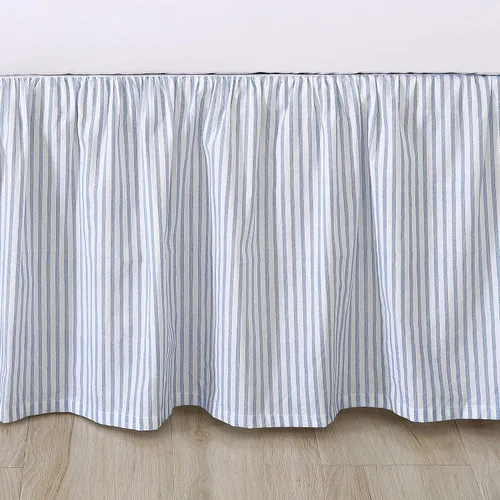 Miniatura 4 de Laura Ashley - Falda de cama individual, tela 100% algodón con una construcción suave y ligera, longitud de caída de 14.5 pulgadas, diseño de ropa