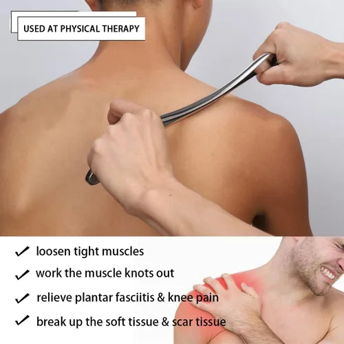 Miniatura 3 de Gua Sha - Herramienta de masaje para raspado, herramientas IASTM, herramienta de barra larga para músculos grandes, gran herramienta de movilización
