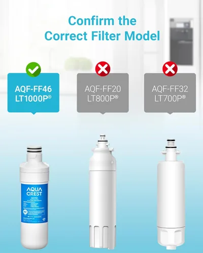 Miniatura 3 de AQUA CREST LT1000PC ADQ747935 MDJ64844601 Filtro de agua para refrigerador certificado NSF, reemplazo para LG® LT1000P®, LT1000PCS, ADQ74793501