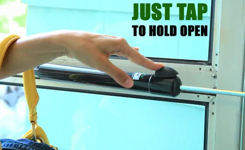 Miniatura 3 de Touch 'n Hold Smooth Door Closer – Kit Individual (Blanco) – Cierrapuertas de Servicio Estándar con Función de Retención con Botón Táctil