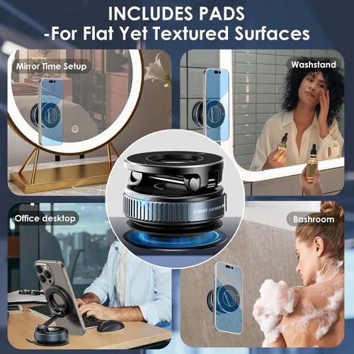 Miniatura 7 de Soporte magnético de teléfono para automóvil, modelo 2026 N52 Magnets Pro, succión ultra fuerte de 108 libras, regalo ideal para conductores, regalo