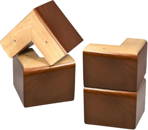 Miniatura 12 de Patas de madera maciza para muebles, elevadores de cama en forma de L, patas de muebles para sofá, sillón, cómoda, gabinete, mesa, pies de sofá