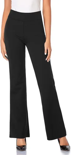 Miniatura 4 de Tapata Pantalones de vestir para mujer de 28, 30, 32 y 34 pulgadas, cintura alta, elásticos, corte de bota, pantalones altos, pequeños y regulares