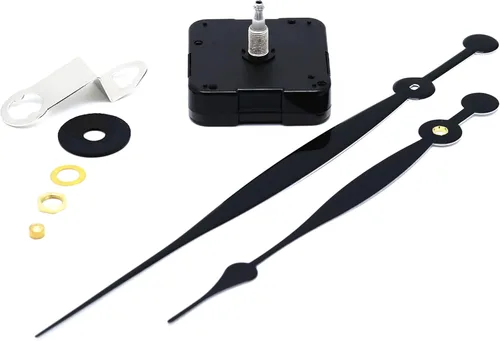Miniatura 5 de TIKROUND Mecanismos de movimiento de reloj de pared de cuarzo DIY con pilas de repuesto, piezas de reparación con 260 mm/ 10.2 pulgadas de largo