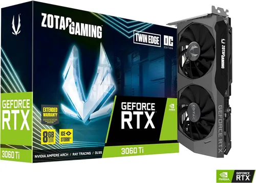 ZOTAC Gaming GeForce RTX 3060 Ti Twin Edge OC LHR 8GB GDDR6 256-bit 14 Gbps PCIE 4.0 Tarjeta gráfica para juegos, IceStorm 2.0 refrigeración
