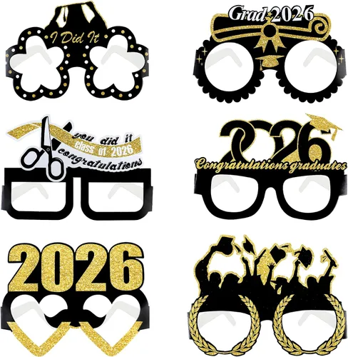 Miniatura 23 de 24 adornos para cupcakes de graduación 2026, selecciones de alimentos/aperitivos para fiesta de graduación, decoración de mini pasteles, adornos