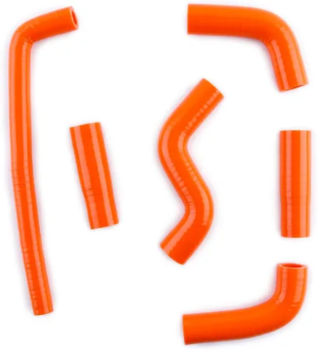 Miniatura 2 de JOIUYOLJ Kit de manguera de radiador de silicona de 3 capas compatible con KTM 400/525 EXC 2002-2006 (naranja)