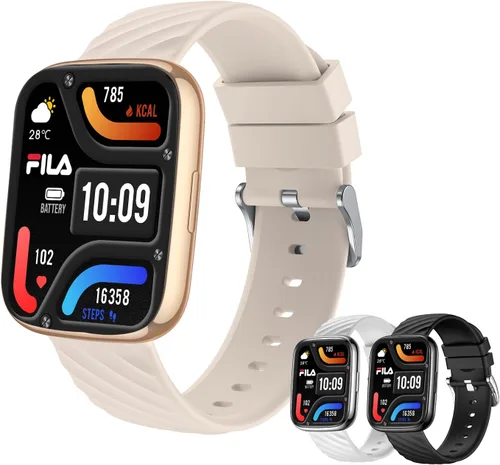Reloj inteligente FILA para hombres y mujeres (responder/realizar llamadas), reloj de fitness de 1.95" con monitor de frecuencia cardíaca/sueño,