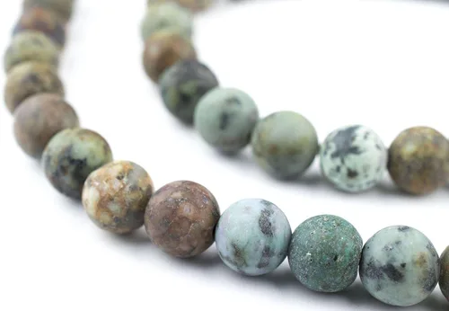 Miniatura 12 de The Bead Chest Cuentas de Jade Blanco Mate Redondas (8mm): Piedra Preciosa Orgánica Redonda Esférica de Energía con Poder de Sanación para Hacer