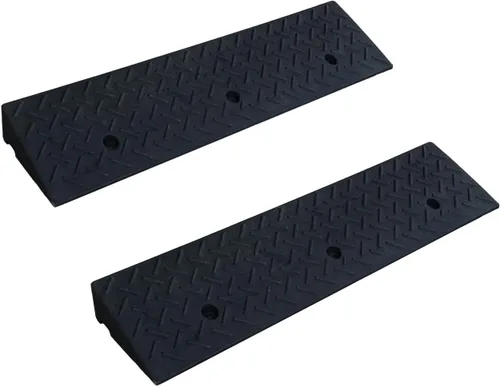Miniatura 8 de Rampas para aceras de 0.6 pulgadas de altura, 2 piezas, rampas de goma para bordillos, rampa de umbral para calzada, rampa de cobertizo
