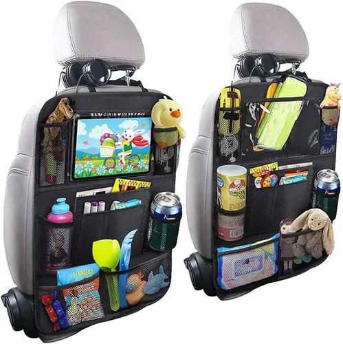 Miniatura 8 de Tianle Organizador de coche para asiento trasero – Organizador de coche premium con soporte de mesa de 10 pulgadas, 9 bolsillos, artículos