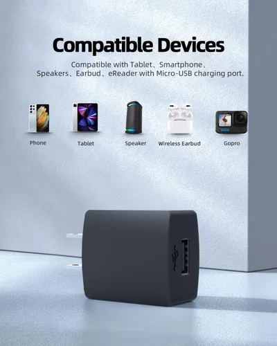 Miniatura 4 de Superer Cargador de CA con certificación UL para Amazon Echo Dot de 2ª generación de cable adaptador de cable