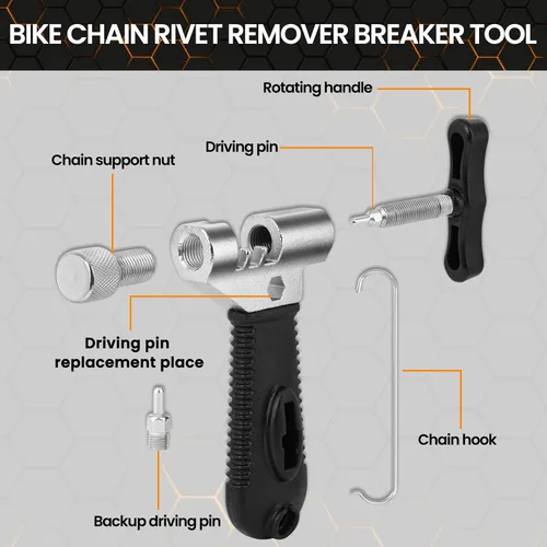 Miniatura 2 de Conjunto de herramientas de reparación de cadena de bicicleta Oumers, herramienta de rotura de cadena de bicicleta, alicates de eslabón maestro