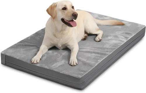 Miniatura 17 de Cama impermeable para perros pequeños, almohadilla para jaula de 24 pulgadas, cama ortopédica lavable para cachorros con funda extraíble reversible