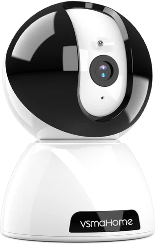 Cámara de seguridad para interiores, cámara de seguridad interior con inclinación panorámica de 360°, cámara para mascotas 1080P con detección de