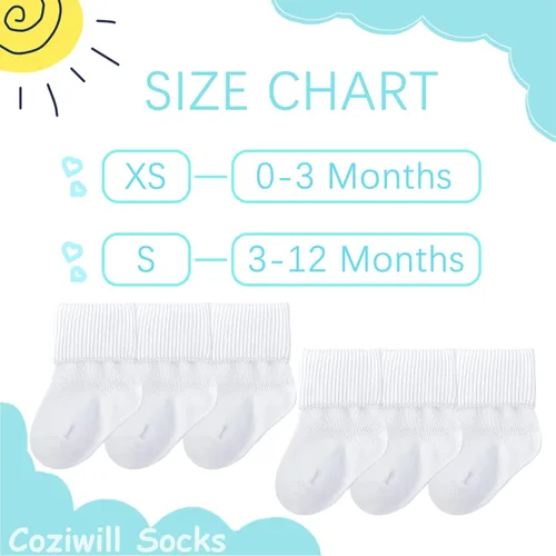 Miniatura 7 de Calcetines de bebé recién nacido sin costuras, calcetines para bautizo, bautizo, bebés, niñas y niños, 0-33-12 meses, paquete de 612