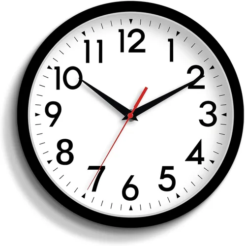 DAXSMY Reloj de pared de 14 pulgadas, grande, funciona con pilas, reloj analógico silencioso sin tictac, decorativo para sala de estar, oficina,