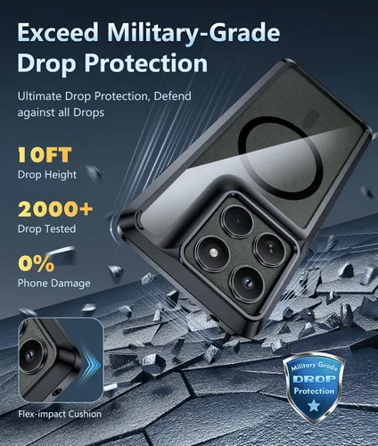 Miniatura 1099 de FNTCASE Funda para iPhone 13 Pro-Max: Fundas magnéticas transparentes compatibles con Magsafe Slim anti amarillamiento protección contra caídas