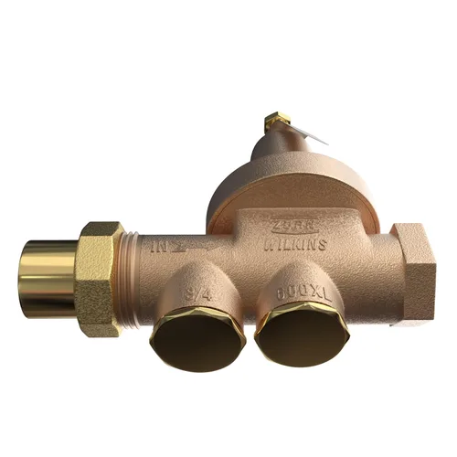 Miniatura 11 de Zurn Wilkins válvula de latón reductora de presión de agua de 3/4 de pulgada Modelo 34-600XL con válvula de revisión de paso y colador, Unión FNPT x