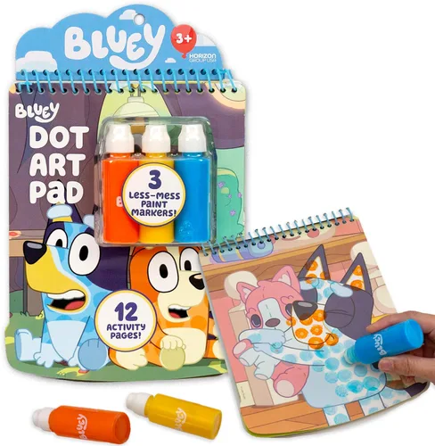 Miniatura 9 de Horizon Group USA Baby Shark Dot - Bloc de arte y marcadores, bloc de pintura de actividades encuadernadas en espiral, dabbers aptos para viajes