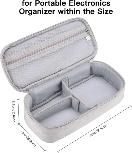 Miniatura 2 de Organizador de cables de viaje, bolsa organizadora de tecnología portátil para cable y cargador, electrónica técnica, artículos esenciales de viaje