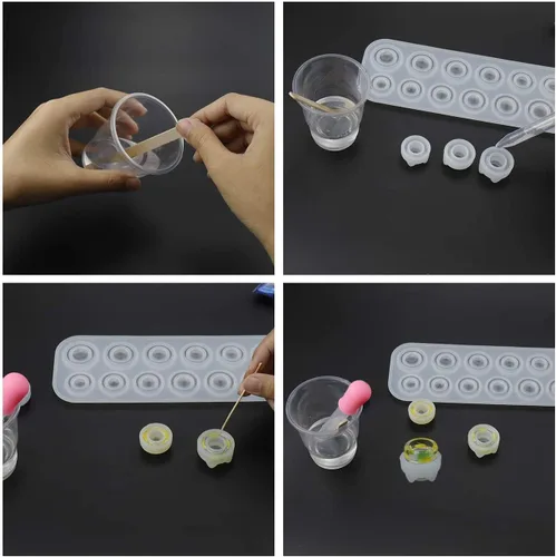 Miniatura 3 de Molde de silicona para anillo de dedo, molde de resina para hacer joyas, herramienta de bricolaje, moldes de resina epoxi para anillo de resina