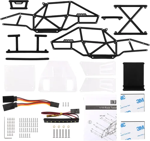 Miniatura 2 de INJORA Rock Tarantula Nylon Buggy Body Shell Kit de chasis para TRX4M 1/18 RC Crawler Upgrade(transparente)