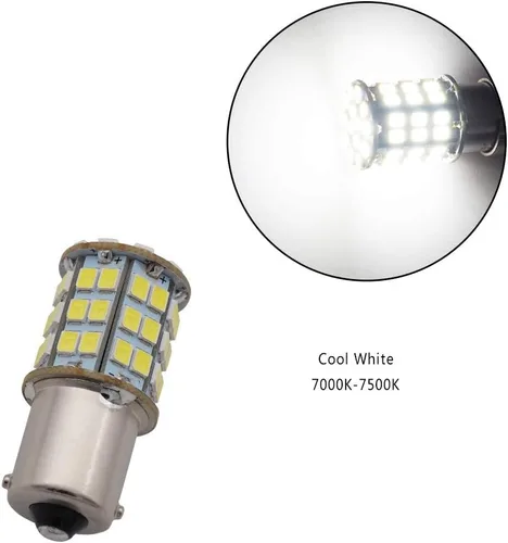 Miniatura 6 de GRV BA15S 1156 1141 foco LED 4 W 56-2835 SMD súper brillante corriente continua y alterna 12 V-24 V 40 W, lámpara de halogéno de reemplazo