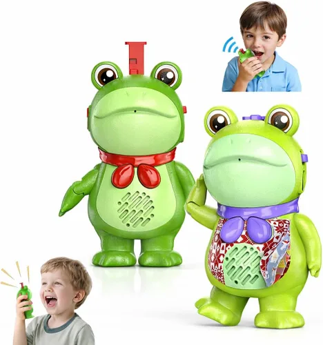 Miniatura 15 de Inspireyes Walkie Talkies para niños, paquete de 2 recargables de largo alcance, juguetes para niños y niñas de 3 a 12 años, juguete de radio de 2