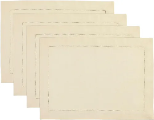 Miniatura 33 de Solino Home Juego de 4 manteles individuales de lino 100 % lino puro, peso medio, vainica, 14 x 19 pulgadas, hechos a mano y lavables a máquina