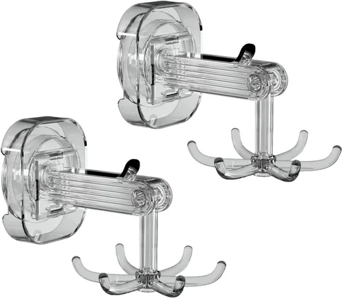 Ganchos colgantes para utensilios de cocina, colgador de pared, gancho plegable giratorio de 360°, gancho de ventosa fuerte, estante para utensilios
