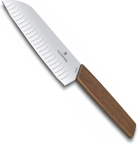 Miniatura 11 de Cuchillo de chef moderno suizo Victorinox - Cuchillo de cocina para cortar carne, fruta y verduras - Accesorios de cocina premium - Mango de madera
