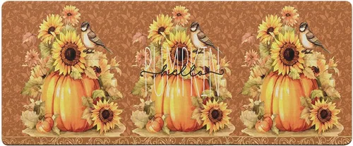 Tapete de baño retro con diseño de calabaza para bañera, antideslizante, secado rápido y absorbente, tierra de diatomeas, fregadero de cocina,