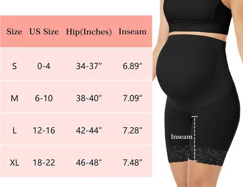 Miniatura 6 de Baby Bump" Lace Maternity Shapewear for Dress, Mid-Thigh Pregnancy Shapewear for Baby Shower Photoshoot