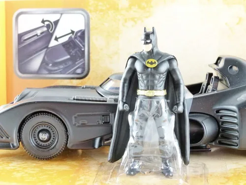 Miniatura 6 de Juguete para varón del Batimóvil de 1989 a escala 1:24 con muñeco de Batman, marca Jada Toys, línea Metals
