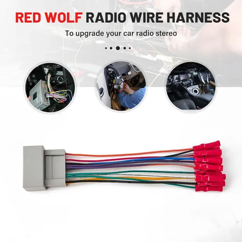 Miniatura 5 de RED WOLF Arnés de radio de coche compatible con Honda Civic Accord 2006-2017, seleccione para Acura 2009-2012, instale el adaptador de cable