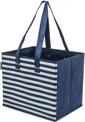 Miniatura 3 de PLANET E Bolsas de compras plegables reutilizables con parte inferior reforzada (paquete de 2)