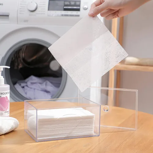 Miniatura 4 de zoocatia Soporte para hojas de secadora de lavandería de granja, contenedor de cápsulas de detergente transparente, dispensador de bolas de secadora