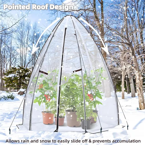 Miniatura 7 de Invernadero portátil para exteriores, Ohuhu carpa invernadero resistente con cubierta de PE duradera, protector de plantas de jardín con puerta