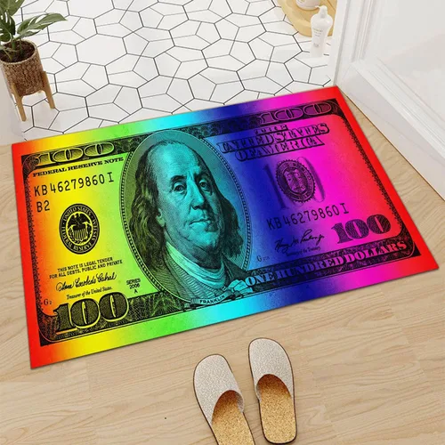 Miniatura 15 de GUBIYU Alfombra de baño negra para baño, alfombra negra y dorada, alfombra de área grande, alfombra de área moderna, alfombra de piso de cien