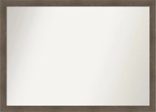 Miniatura 365 de Amanti Art Espejo de pared personalizado no biselado (24 x 27 pulgadas), marco estrecho de nogal chipre - varios tamaños personalizados - Espejo