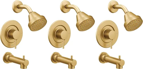 Miniatura 11 de Moen Align T2193BG - Kit de molduras de ducha Posi-Temp de oro cepillado con cabezal de ducha, manija de palanca y boquilla de bañera, requiere