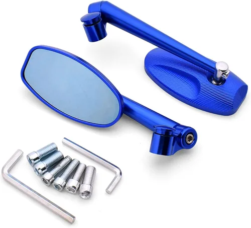 Miniatura 11 de Espejo retrovisor de motocicleta de aluminio CNC, espejo retrovisor azul antirreflejos para Kawasaki para espejos Versys 1000 ZX12R ZX6R ZX636R